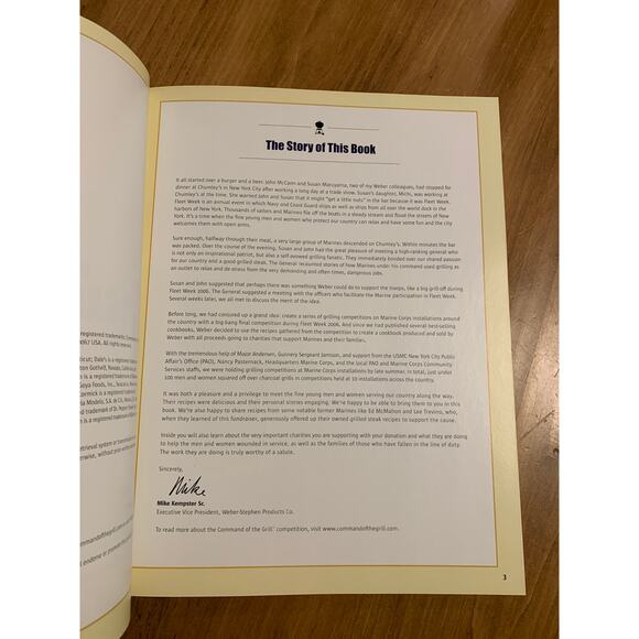 Weber Presents Command of the Grill A Salute to Steak Cookbook Marines Grilling - Picture 10 of 11